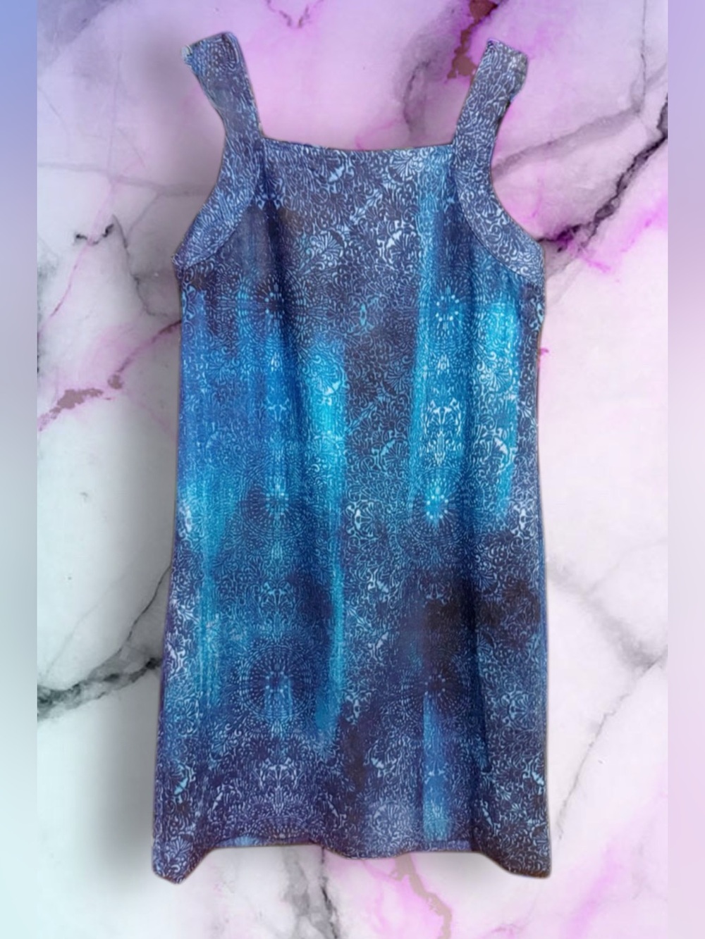DKNY NWT Blue, Black and White Linen-Blend Sleeveless Dress size 6P